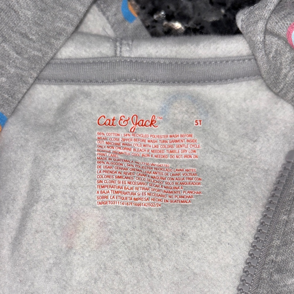 Cat & Jack Gray Jacket with Colorful Accents - Picture 2 of 4